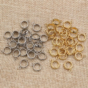 20 Stück Edelstahl Gold Farbe Loop Creolen Ringe Circle Connector Diy Schmuckzubehör Zubehör für Armband Neckalce Bild 8