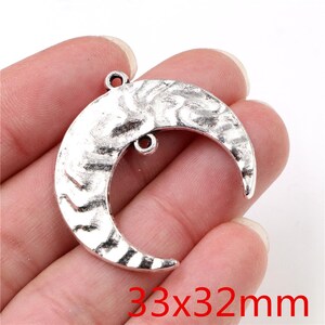 10/20/30/50pcs Antique Silver Plated Moon Shoes Snowflake Sloth Small Charm Pendant for DIY Jewelry Making Accessories image 4