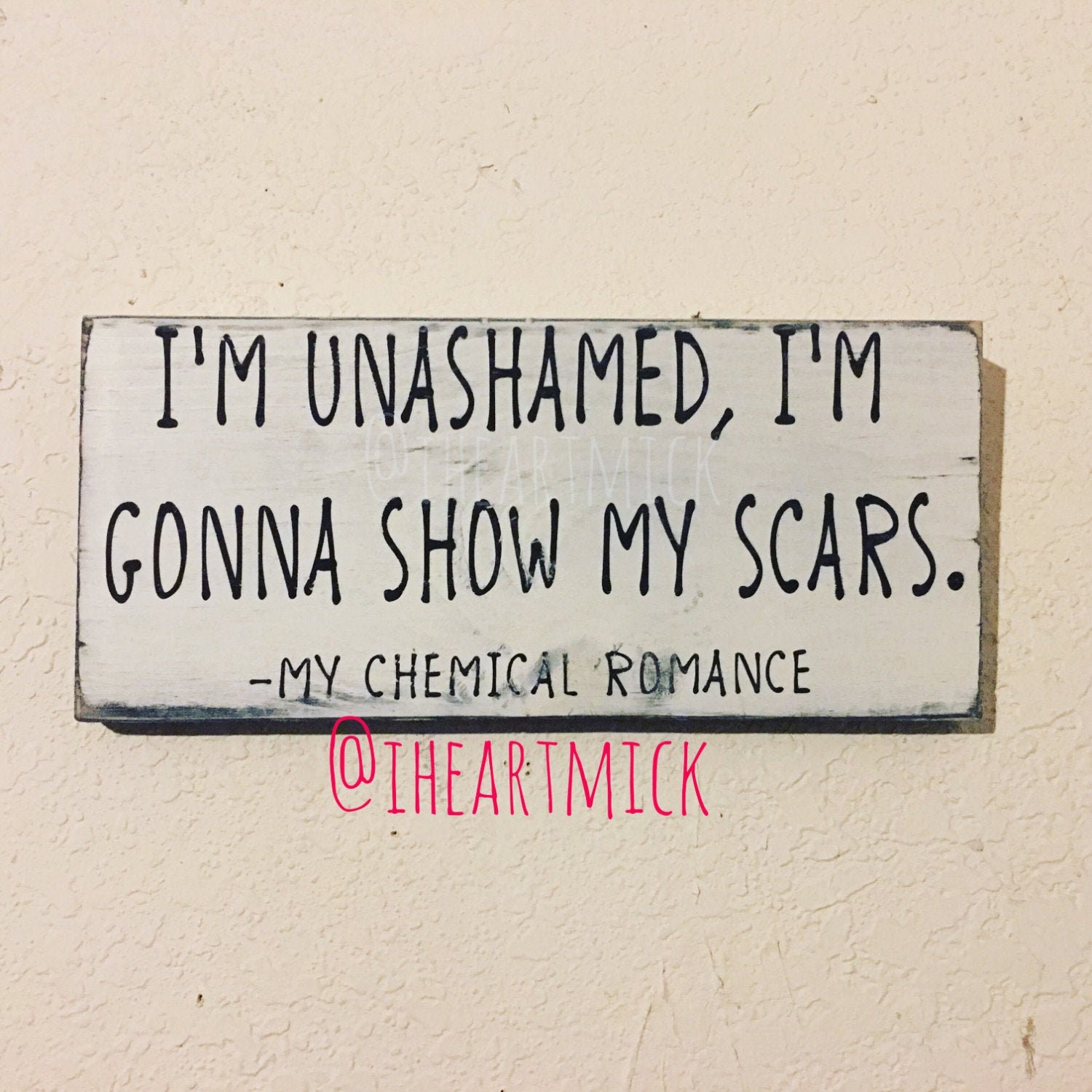 Welcome To The Black Parade Lyrics Inspired Painted Wood Etsy
