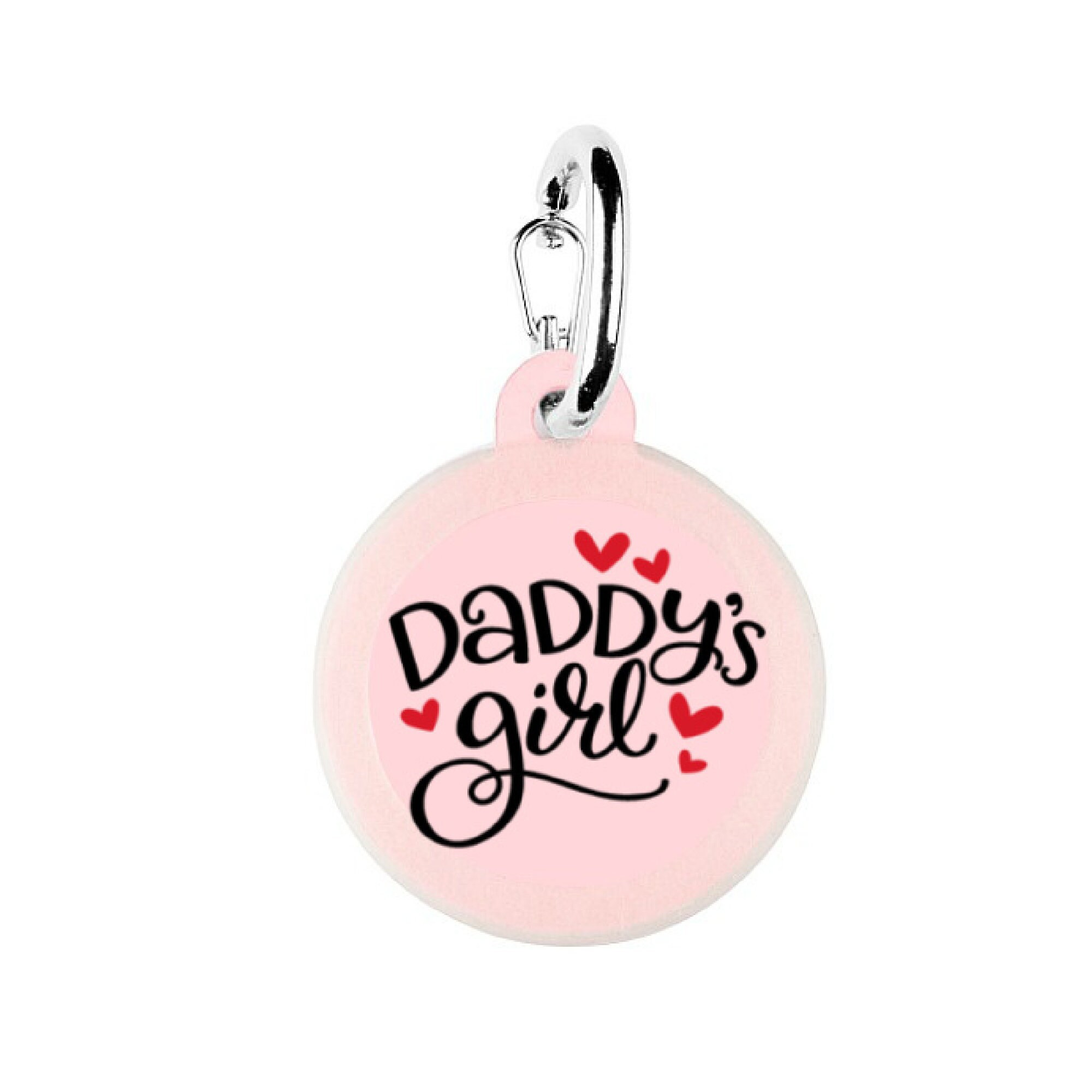 Girl Dog Pet ID Tag - Daddy's Girl - Double Sided Silent Custom P…