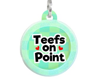 Funny Dog Tag for Dogs - "Teefs on Point" - Personalized Pet ID Tag