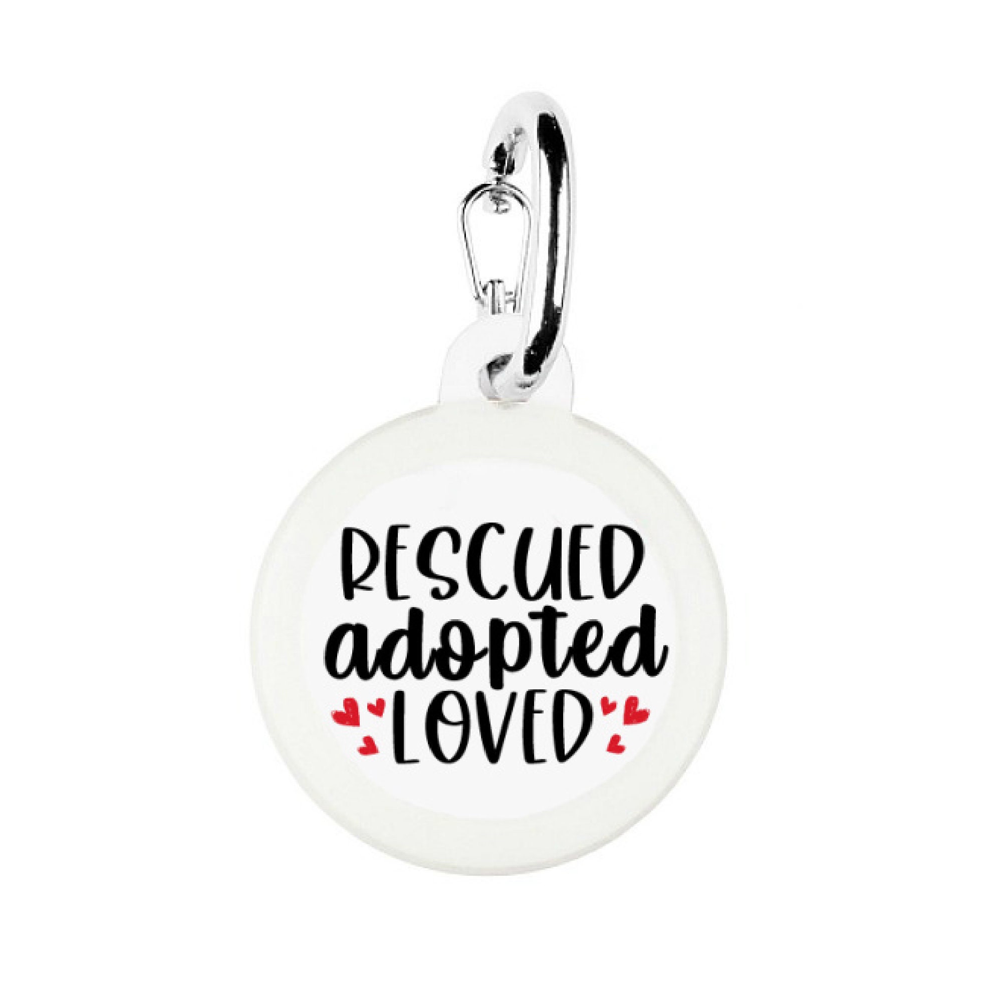 Rescue Dog Pet ID Engraved Personalized Dog ID Tag - Rescued Adopted …