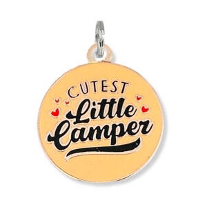 Cutest Little Camper Dog Tag, Hiking Adventure Pet ID Dog Tag, Laser Engraved Durable Metal Dog Tag Collar Charm Accessory