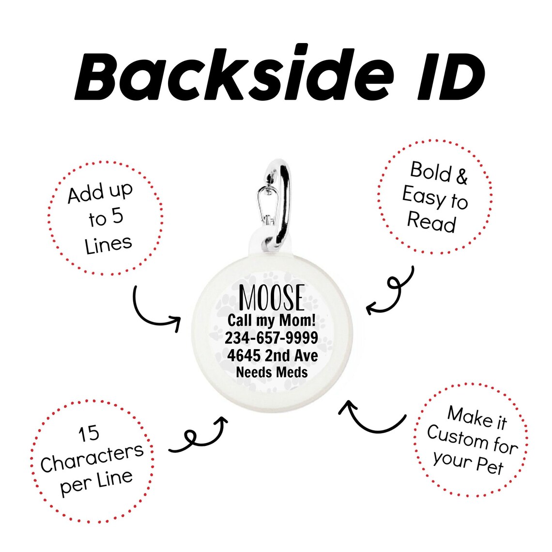 Deaf Dog Tags Double Sided Silent Pet ID Tags for Dogs Etsy