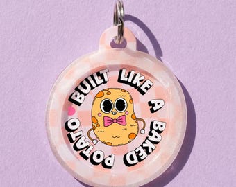 Funny Dog Name Tags Personalized for Pets - "Local Baked Potato"