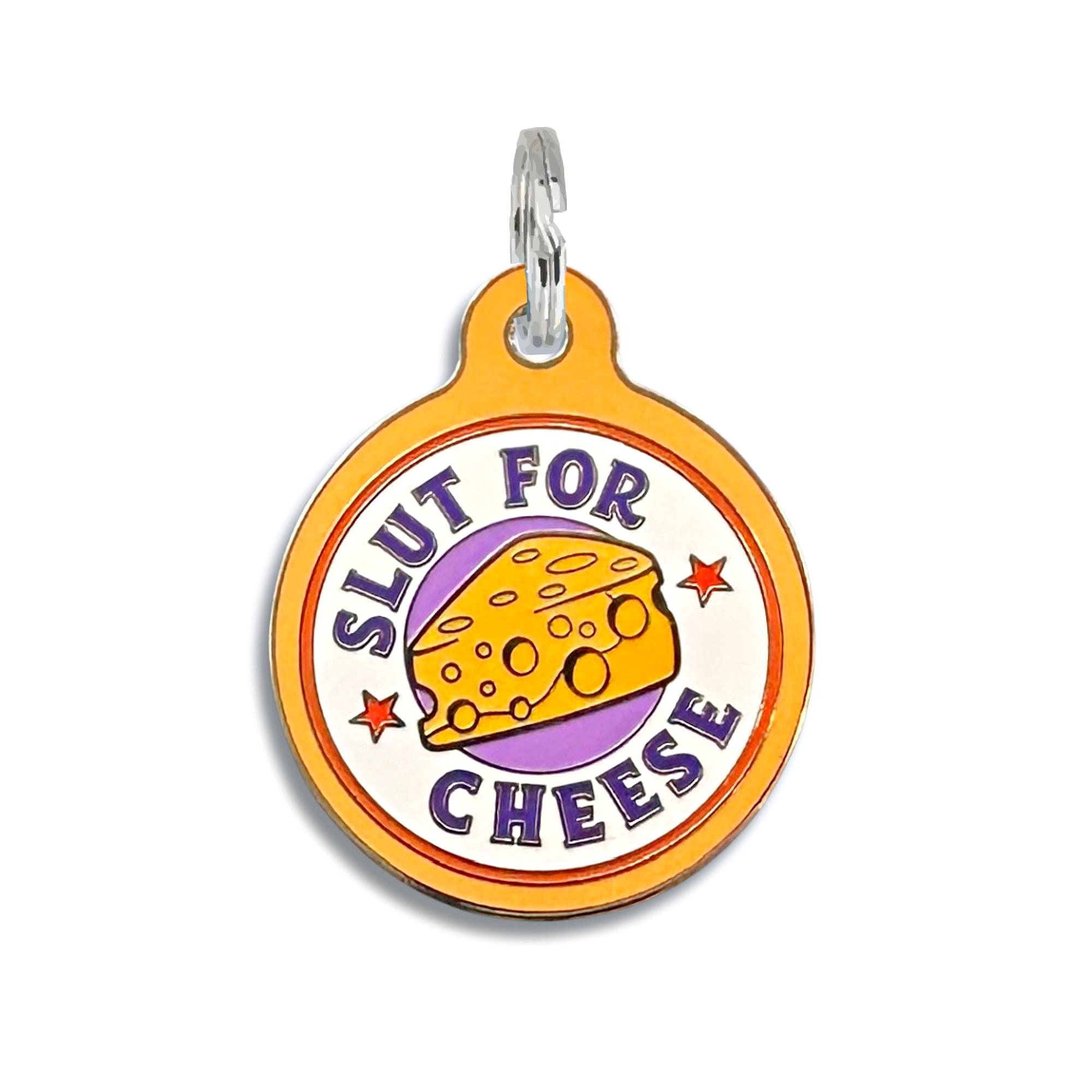 Cheese Dog Tag Pet Id Tag Double Sided Dog Id Tag Funny Dog Tag for Dogs Personalized Engraved Dog Tag Slut for Cheese Etsy