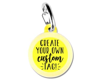 Create Your Own Custom Dog Tag • Silent Double Sided Dog Collar Charm Personalized Accessory