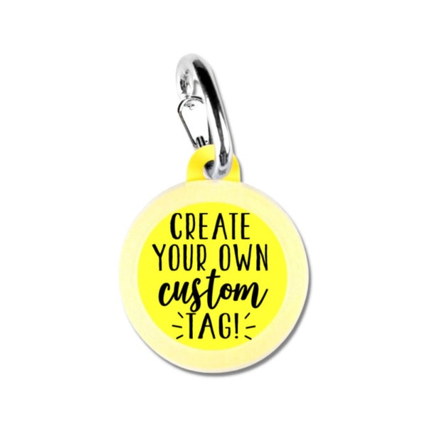 Create Your Own Custom Dog Tag, Personalized Pet Tags for Dogs, Goats, Pigs, Horses and Husbands, Double Sided Silent Dog Tag Collar Charms