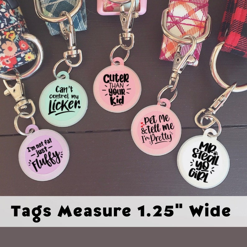 Customizable Dog ID Tag, Double Sided Silent Dog Tag, Personalized Pet