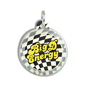 Funny Boy Dog Tag For Dogs • Silent Personalized Dog ID Tag • Double Sided Pet Tag Collar Charm - &quot;Big D Energy&quot;