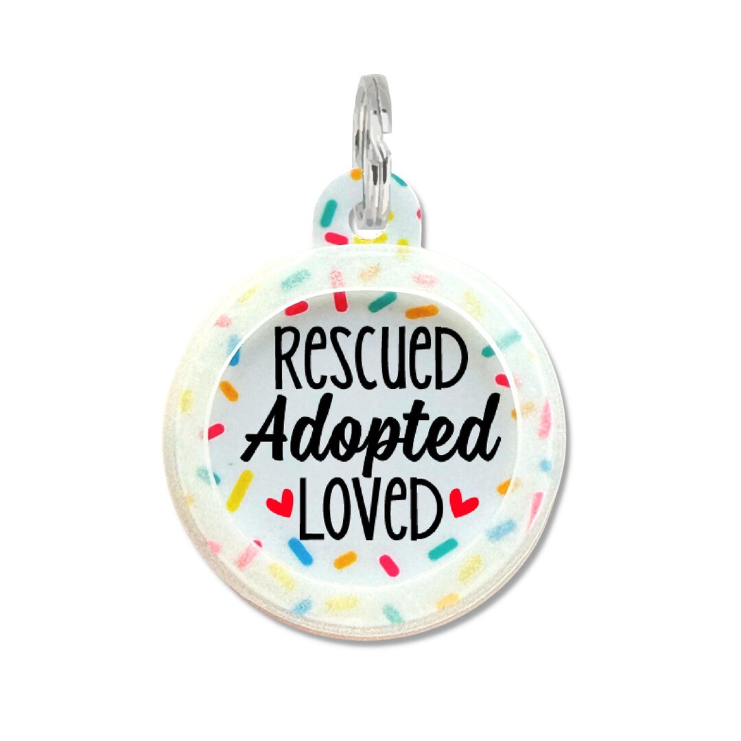 Rescue Dog Tag Personalized • Silent Pet ID Tag Customizable 