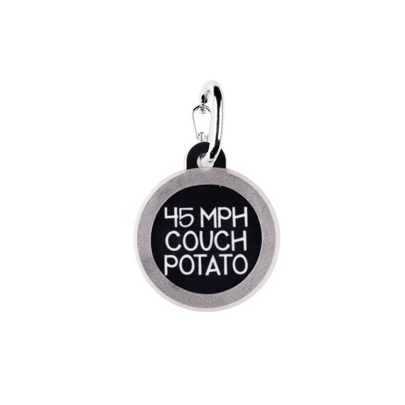 Funny Dog Or Cat Metal Engraved Unique Pet Id Tag 45 Mph Etsy