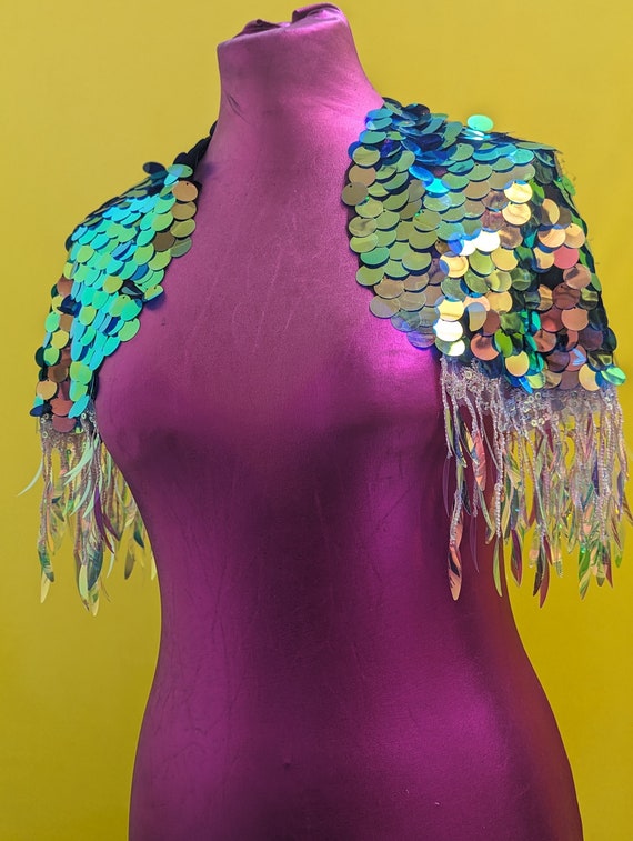 Disco Tinsel Shoulder Pads Adult Disco Tinsel Shoulder Pads Adult
