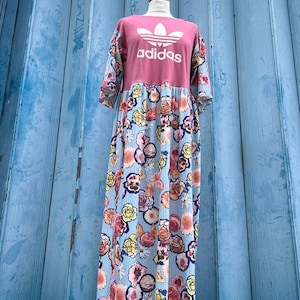adidas pink floral dress adidas Originals injection dress in pink
