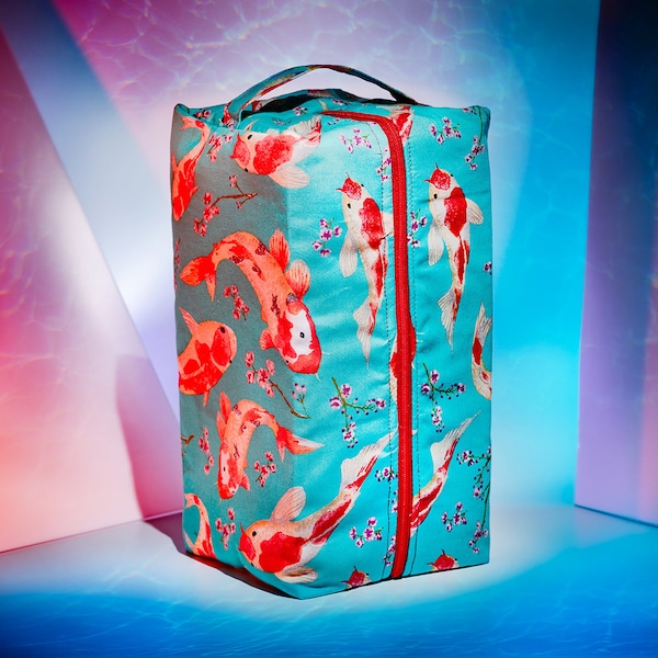 Koi Carp Fish /Blossom/ geisha/panda japanese print Cosmetic Bag - Make up Bag - Borsa a spazzola - Borsa da toeletta - Borsa Da toeletta - Borsa personalizzabile
