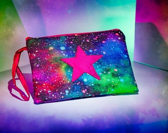 Galaxy Space 100% Cotton Pencil Case - Storage Bag - Clutch Bag - Coin Purse - Wallet Customisable Bag