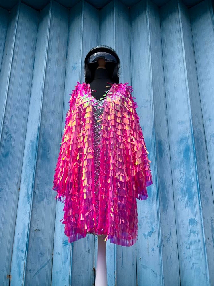 women's dark pink disco dress Discoteque Tie-Up Back Ruched Mesh Maxi Hot or just making an entrance Disco Pink Dress Costumes for