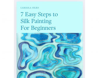 E-book para iniciantes em pintura em seda | Tutorial de arte, workshop online (download em PDF)