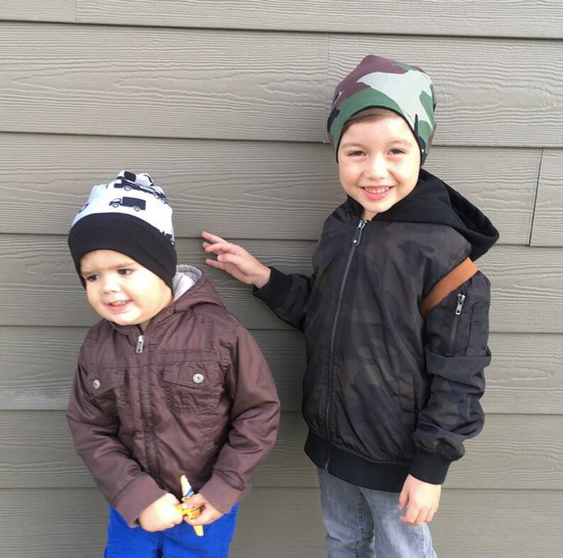 Toddler Adult Machines Reversible slouchy beanie Newborn Child Parent and me Baby
