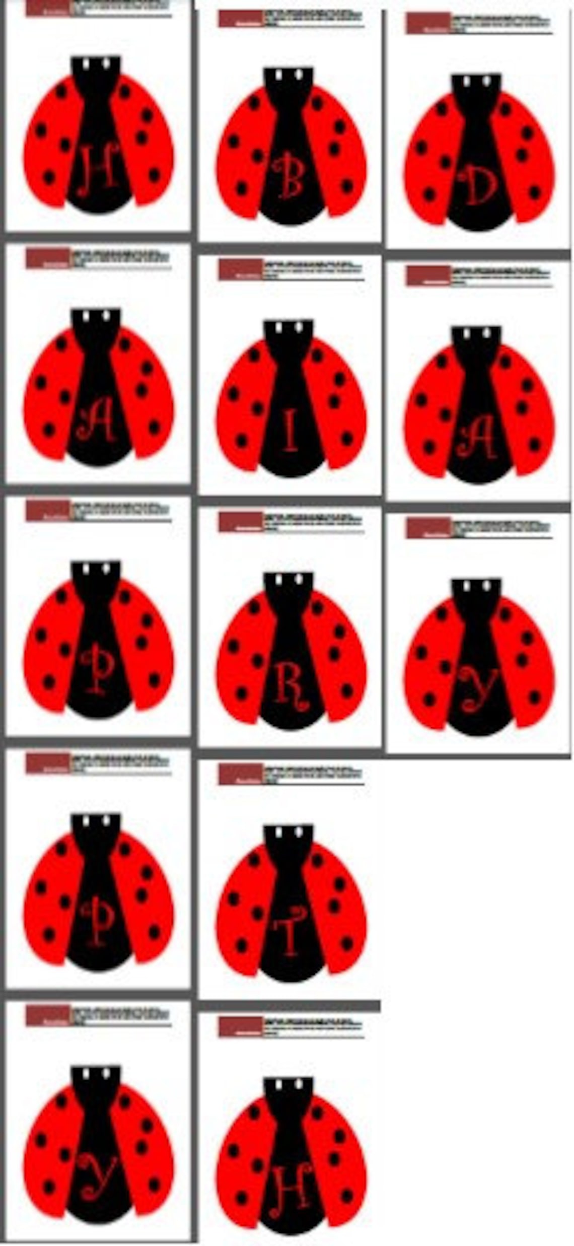 Ladybug Happy Birthday Banner Digital Party Printable - Instant ...