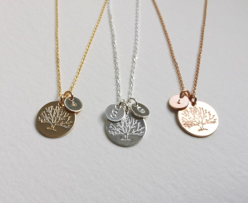 Family necklace, tree of life necklace, mothers day gift, personalised necklace image 1