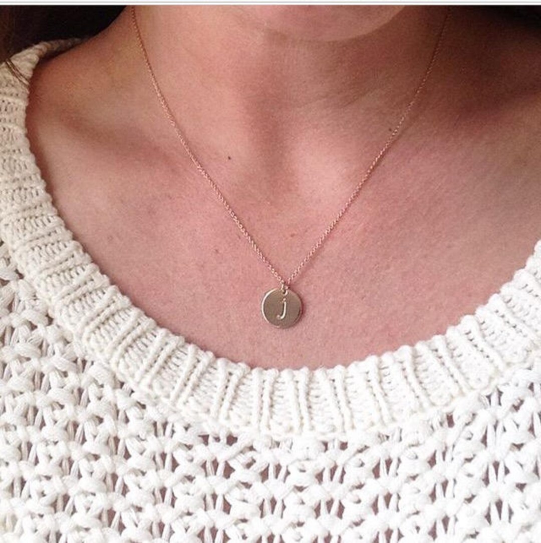 Initial Necklace, Rose Gold, Gold Letter Necklace, Personalised Necklace, Gift for Mum, Birthday