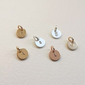 Initial Charm for Necklace Silver gold and rose gold