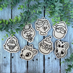 Rudolph the Red-Nosed Reindeer Character Ornaments, Rudolph Ornament, Ornament Gift, Hermey the Elf,  Yukon Cornelius, Abominable Snowman