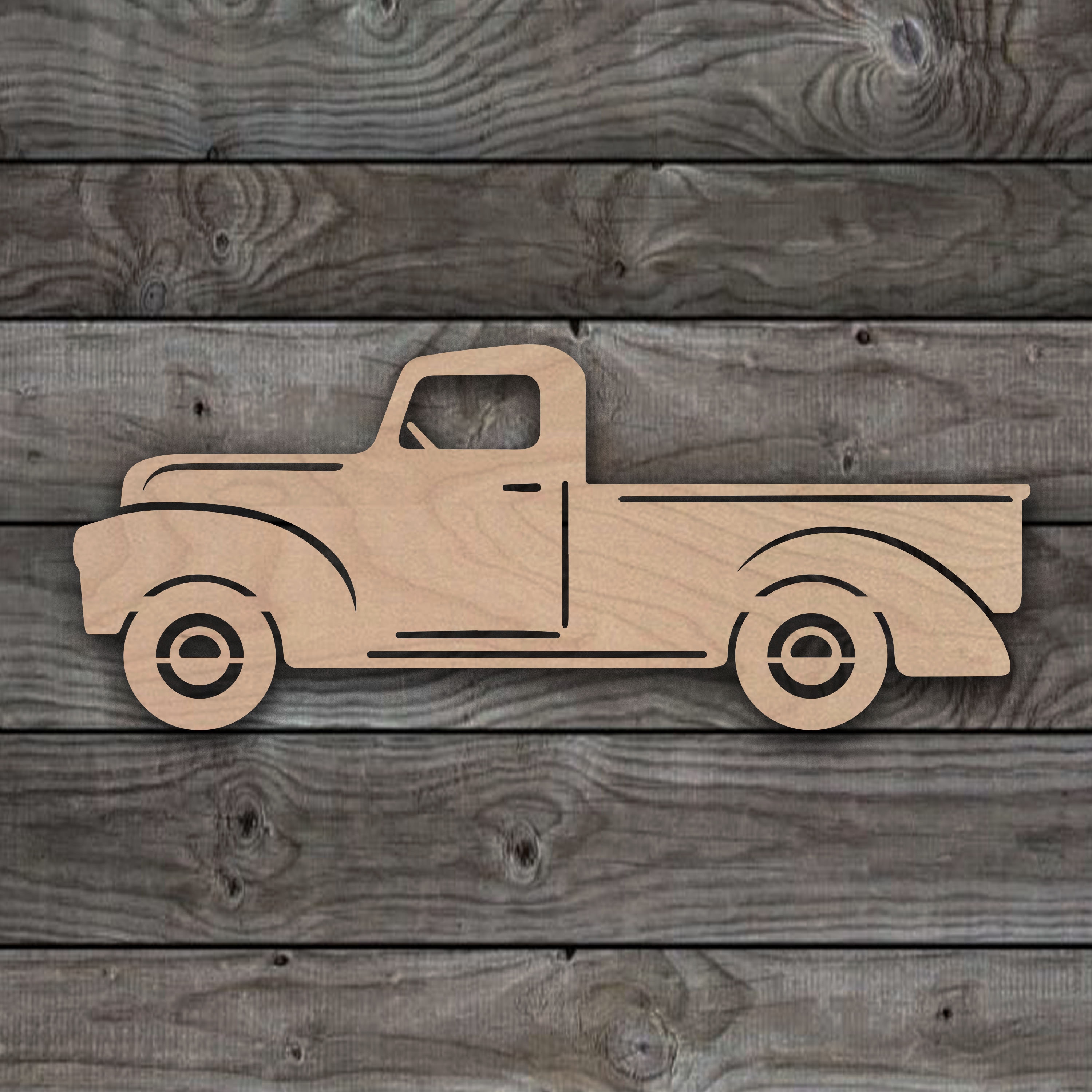 Vintage Truck Unfinished Wood Shape - Truck Sign - Truck Wreath - Cus…