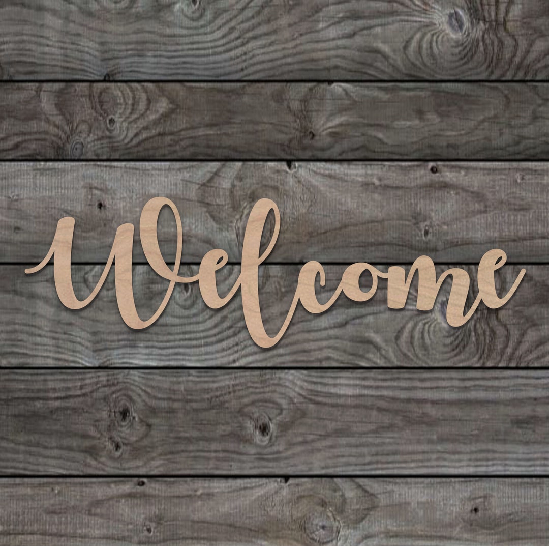 Unfinished Wood Word Cutout Sign Wreath Supply