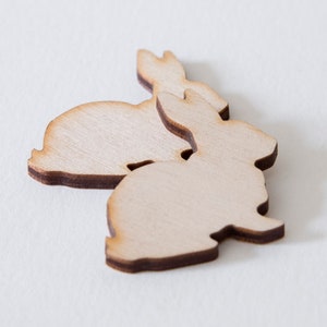 wooden rabbits, laser cut out craft supplies, unfinished - FREE shipping!