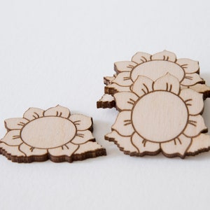Tournesols en bois charmants - fournitures d'artisanat découpées au laser - inachevés - livraison GRATUITE !