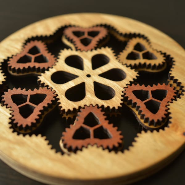 Functional wooden planetary gear, steampunk style - Full Plans - drastically reduced price!