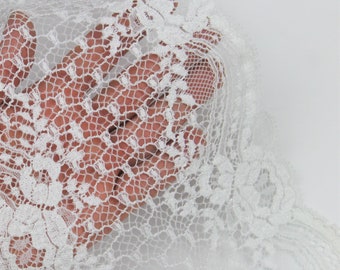 118 inch whit elastic lace, french lace from Calais