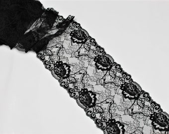 french lace, lace, black lace