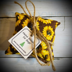 Maine Balsam Fir Sachet Set: Green Buffalo Plaid, Scented Sachet Bag
