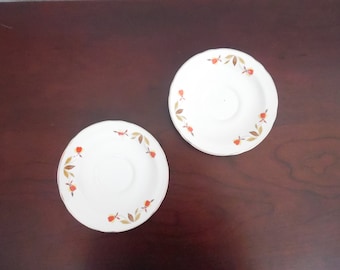Autumn Leaf China Ruffled Saucers