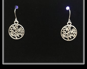 Deco Tree Earrings  on nickel free ear wires. Made in USA. Lead free and nickel free zinc alloy metal resists tarnishing!
