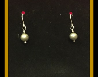 Genuine Iron Pyrite Earrings (For health, wealth drawing, strength and stamina) on Nickle free ear wires.