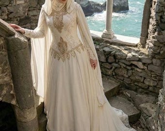 Vestido de noiva moderno e discreto, vestido de noiva luxuoso, vestido de noiva branco histórico, vestido de noiva romântico, vestido de noiva vintage
