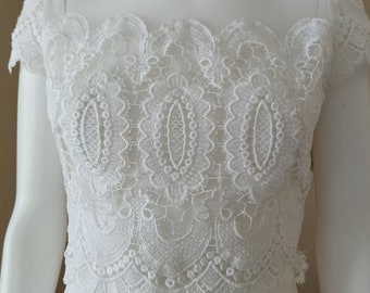 Vintage romantic wedding dress 1970&#39;s wedding dress