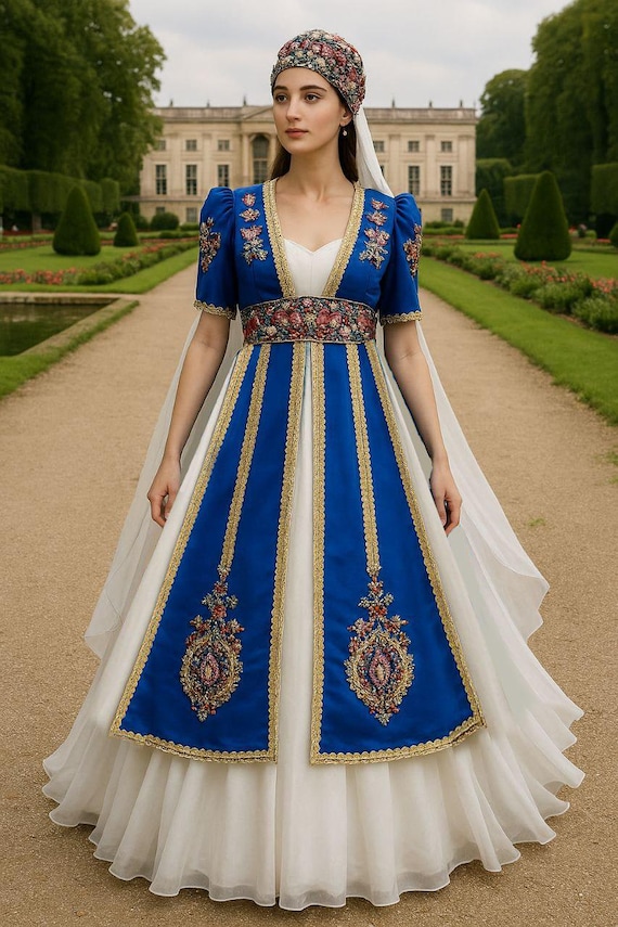 sachin and babi light blue dress Turkish Dress – Aroosah main image 0
