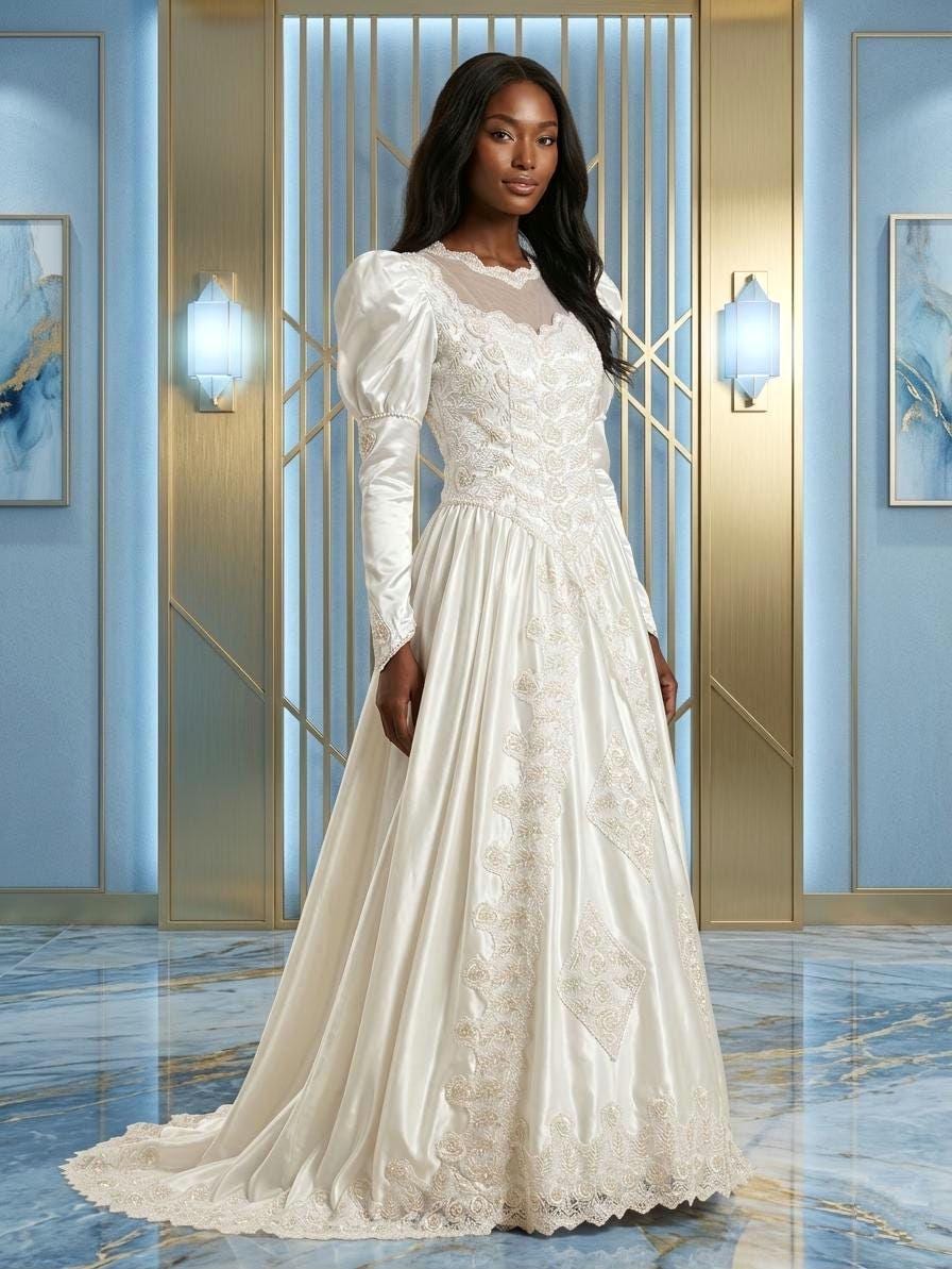 long modest dress Thread Embroidered Modest Wear Long Dress in Pink 2XL / 52 / Matching Embroidered Scarf (24 X 71 Inches)