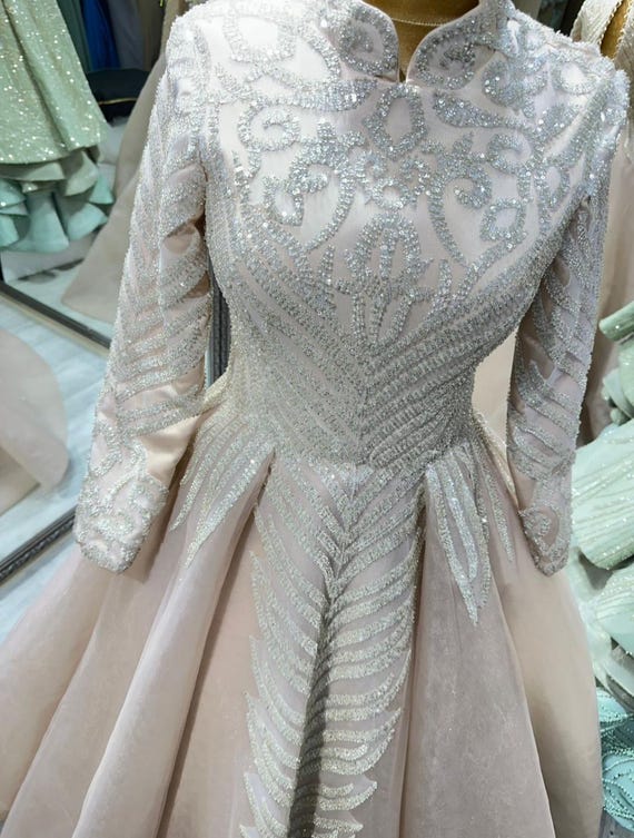 Dustypink Edwardian Style Wedding Dress,recycled Bridal,wedding Gown,engagement  Dress,bridesmaid Dress - Etsy