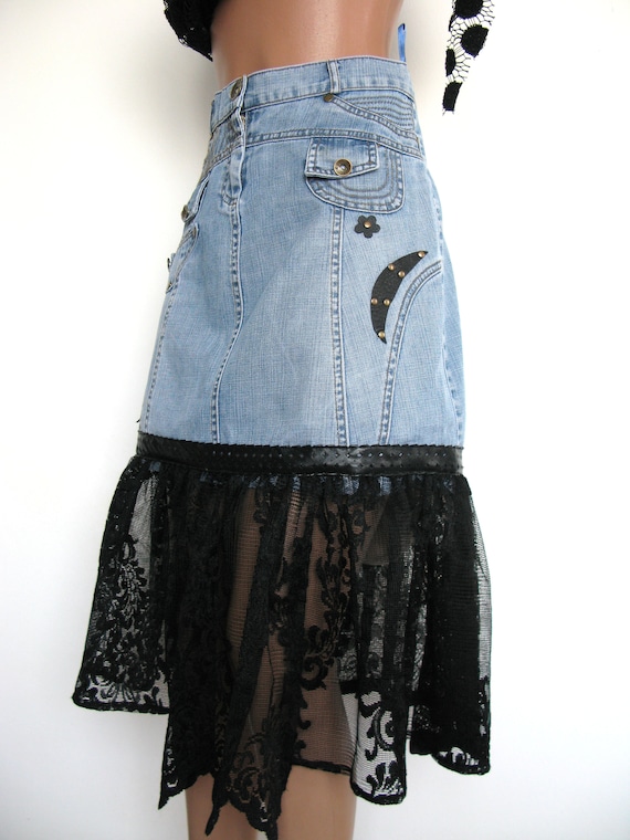 ボトムス wonny ribbon black denim skirt S CATEGORY Wonny Ribbon | lisoro