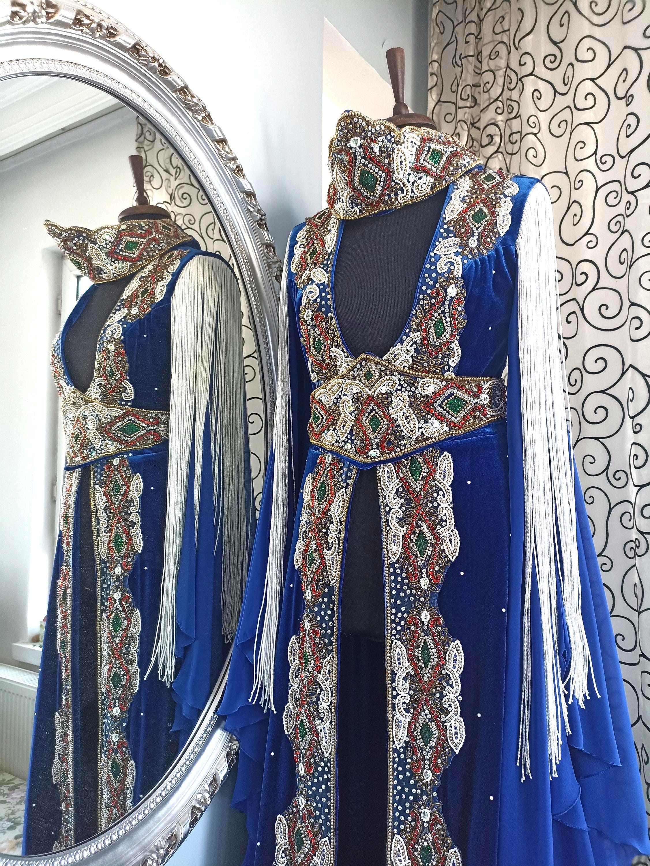 Renaissance Blue Medieval Dress,historical Wedding Dress,s M L Size ...
