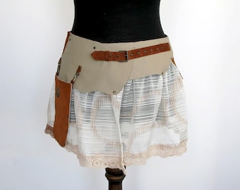 Raw Leather Belt - Skirt Belt -Tribal Leather Belt - Hip Belt -Boho Belt -Steampunk Costume Belt -Bohemian Belt - Festival Belt