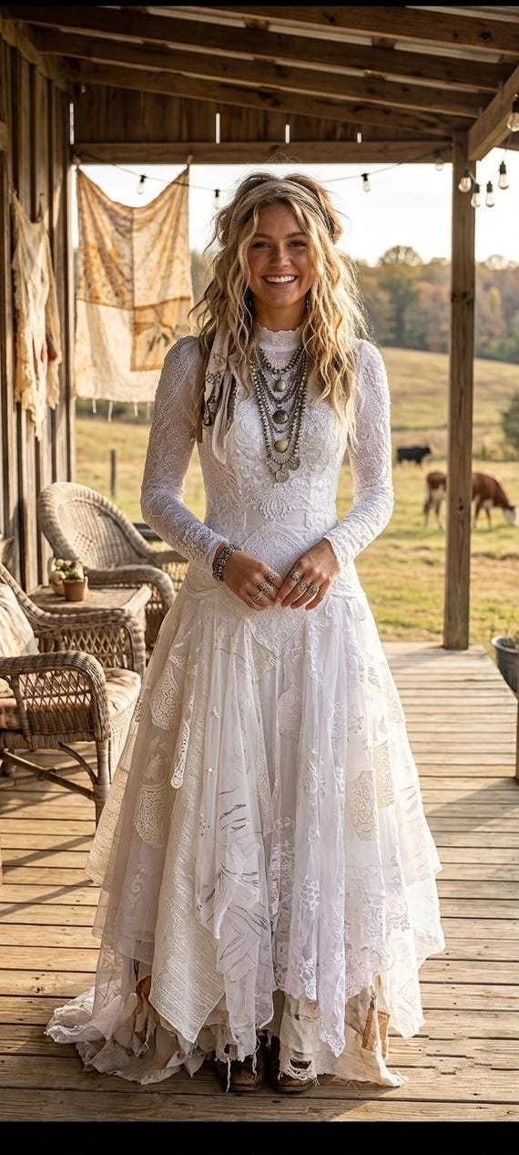 alternative beach wedding dresses OOAK Boho Dress,country Wedding Dress/beach Wedding Dress/woodland Wedding /alternative Wedding Dress Magnolia Pearl Style each one dancing with Sizes:5X-Large Classy Mid Black Dress SM3334093