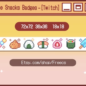 Cute Snacks Sub badges - [Twitch]