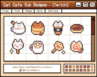 Cat Cafe Sub Badges - [Twitch]
